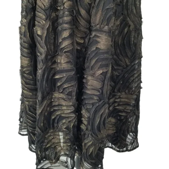 Adrianna Papell Women's Black Tulle Fit Flare Evening Cocktail Party Dre… - Picture 7 of 9